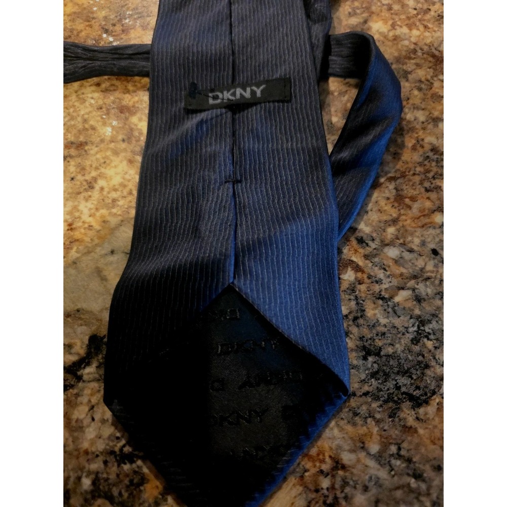 DKNY Dark Grey Black Neck Tie. Mens. Excellent Condition.